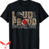 Football For Moms T-Shirt Loud Proud Moms Leopard Print