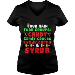 Four Main Food Groups Elf Buddy Christmas Pajama TShirt 3