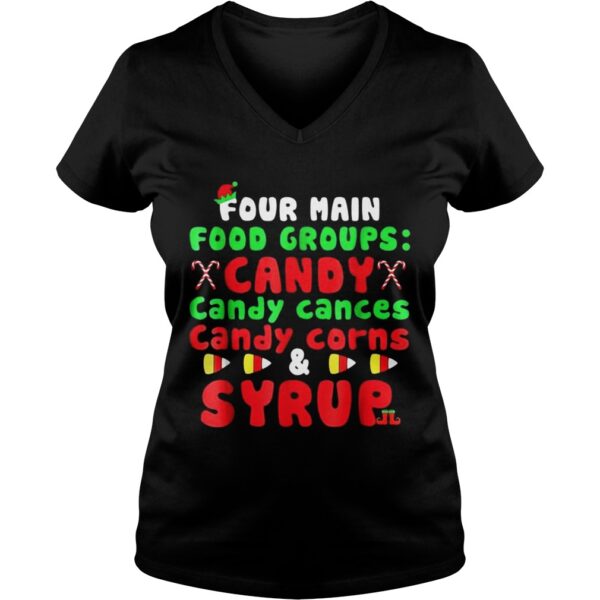 Four Main Food Groups Elf Buddy Christmas Pajama TShirt