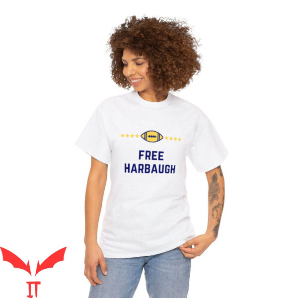 Free Harbaugh T-Shirt Michigan Football Jim Wolverines