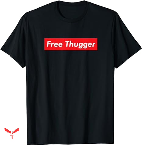 Free Thug T-shirt Red Text Style Free Thug T-shirt Red Text Style