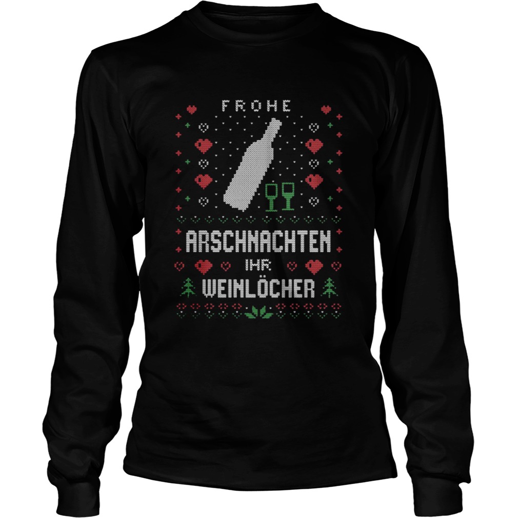 Frohe Arschnachten Ihr Weinlcher Ugly Christmas shirt Frohe Arschnachten Ihr Weinlcher Ugly Christmas shirt