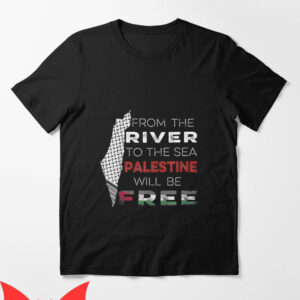 From The River To The Sea T-Shirt Classic Map Palestine