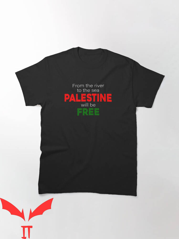 From The River To The Sea T-Shirt Classic Words Palestine From The River To The Sea T-Shirt Classic Words Palestine