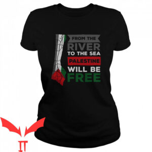 From The River To The Sea T-Shirt Free Palestine Map