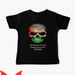 From The River To The Sea T-Shirt Skull Flag Palestine