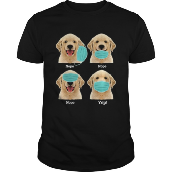 Funny Golden retriever Dog How To Wear Mask Premium shirt