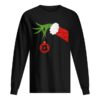 Funny Grinch Hand holding Police ornament Christmas shirt