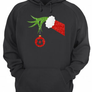 Funny Grinch Hand holding Police ornament Christmas shirt 3