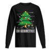 Funny Math Geometry Christmas Tree Geometree Teacher shirt
