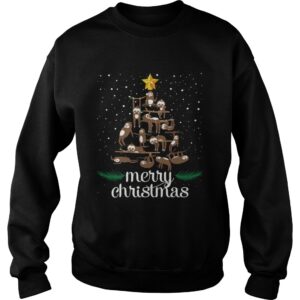Funny Sloth Christmas Pine Tree Merry Christmas TShirt 3