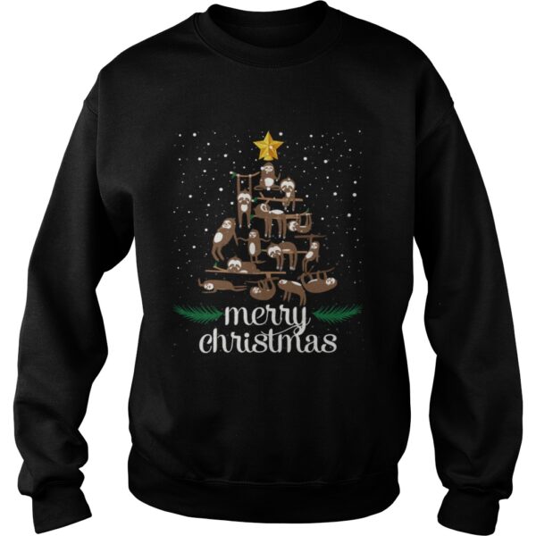 Funny Sloth Christmas Pine Tree Merry Christmas TShirt