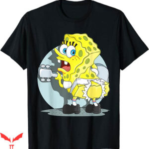 Gangsta Spongebob T-Shirt Ripped Pants T-Shirt Trending