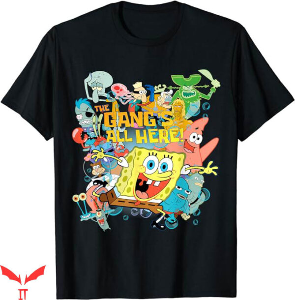 Gangsta Spongebob T-Shirt The Gangs All Here T-Shirt