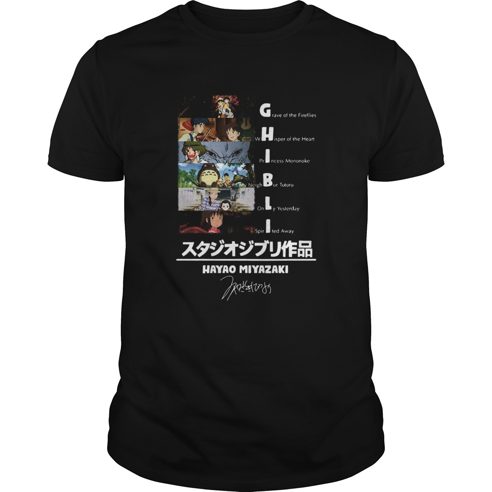 Ghibli Hayao Miyazaki Signature shirt Ghibli Hayao Miyazaki Signature shirt
