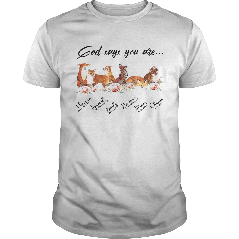 God Says You Are Unique Lovely Strong Chosen Cats shirt God Says You Are Unique Lovely Strong Chosen Cats shirt