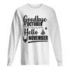 Goodbye October Hello November Merry Christmas shirt