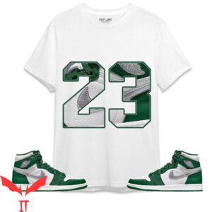 Gorge Green T-Shirt Match Jordan 1 High OG Retro Sneaker