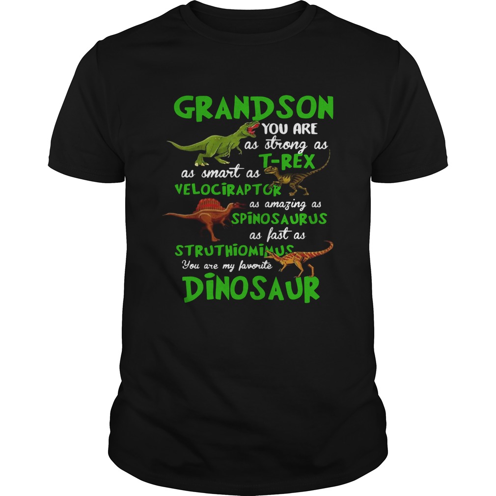 Grandson You Are As Strong As Trex As Smart As Velociraptor As Amazing As Spinosaurus Dinosaur shirt Grandson You Are As Strong As Trex As Smart As Velociraptor As Amazing As Spinosaurus Dinosaur shirt