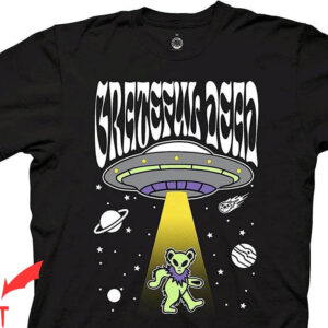 Grateful Dead Golf T-Shirt Bear UFO Shirt
