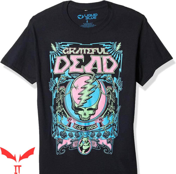 Grateful Dead Golf T-Shirt Dead SYF Blacklight