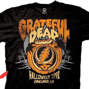 Grateful Dead Golf T-Shirt Halloween 1991 Oakland Pumpkin