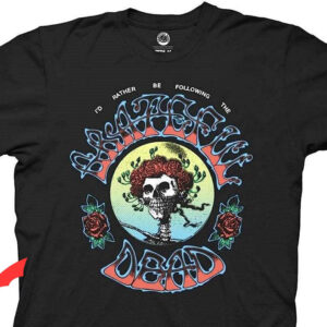 Grateful Dead Golf T-Shirt I’d Rather Be Following The Crew