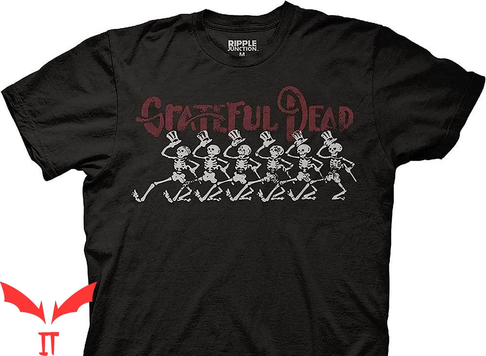 Grateful Dead Golf T-Shirt Skull Dancing Shirt Grateful Dead Golf T-Shirt Skull Dancing Shirt