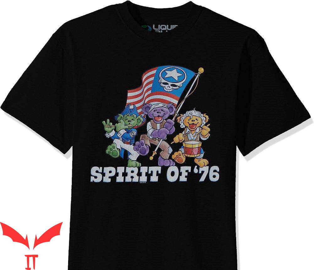 Grateful Dead Golf T-Shirt Spirit Of 1976 Grateful Dead Golf T-Shirt Spirit Of 1976
