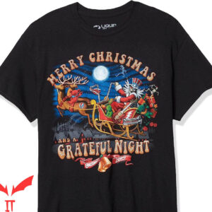 Grateful Dead Golf T-Shirt Steal Your Sleigh Christmas
