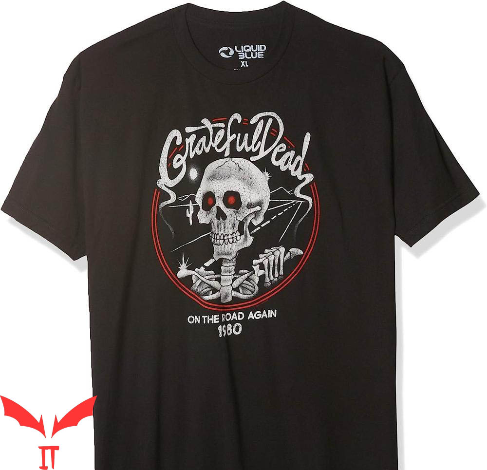 Grateful Dead Golf T-Shirt The Road Again 1980 Grateful Dead Golf T-Shirt The Road Again 1980