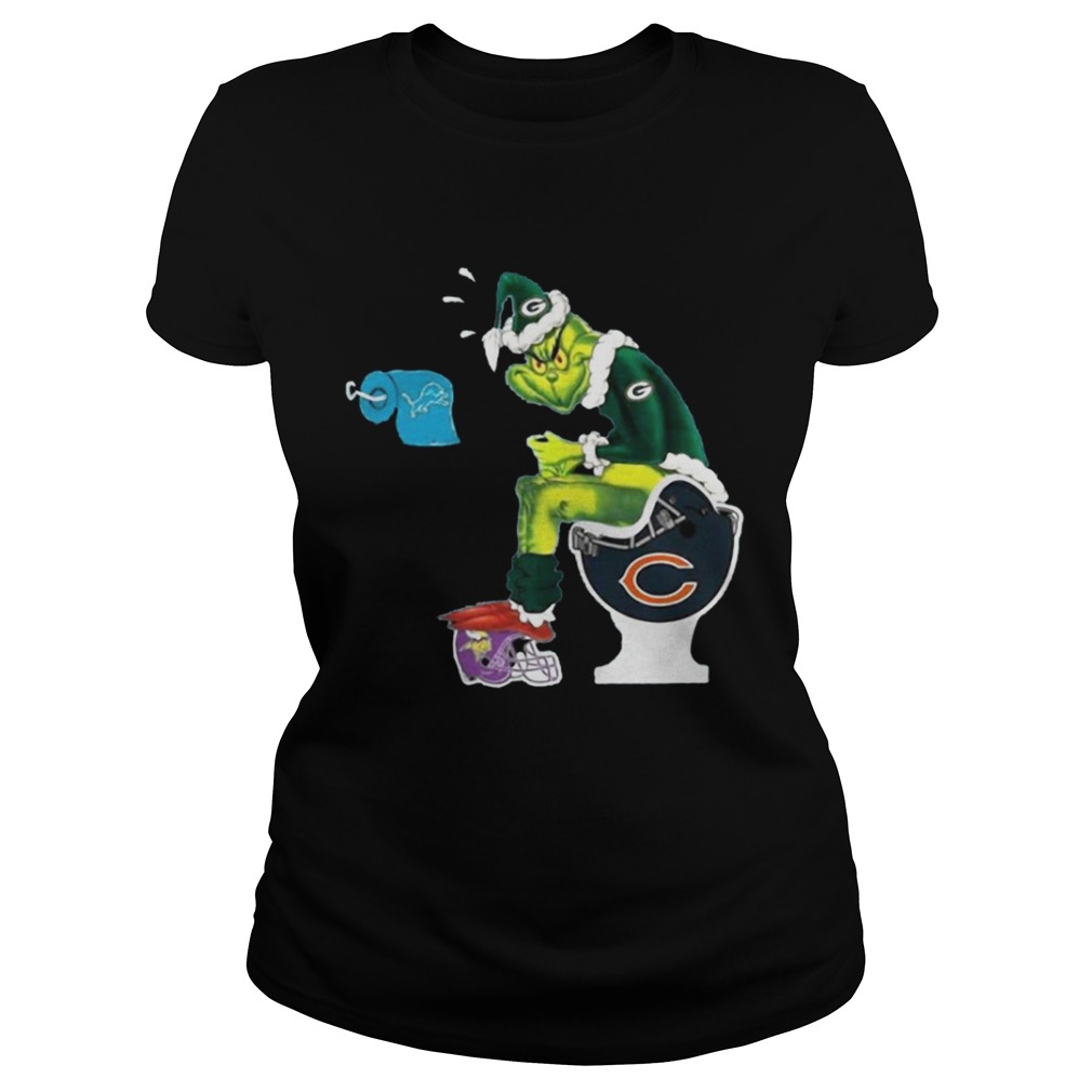 Green Bay Packers Grinch santa toilet shirt Green Bay Packers Grinch santa toilet shirt