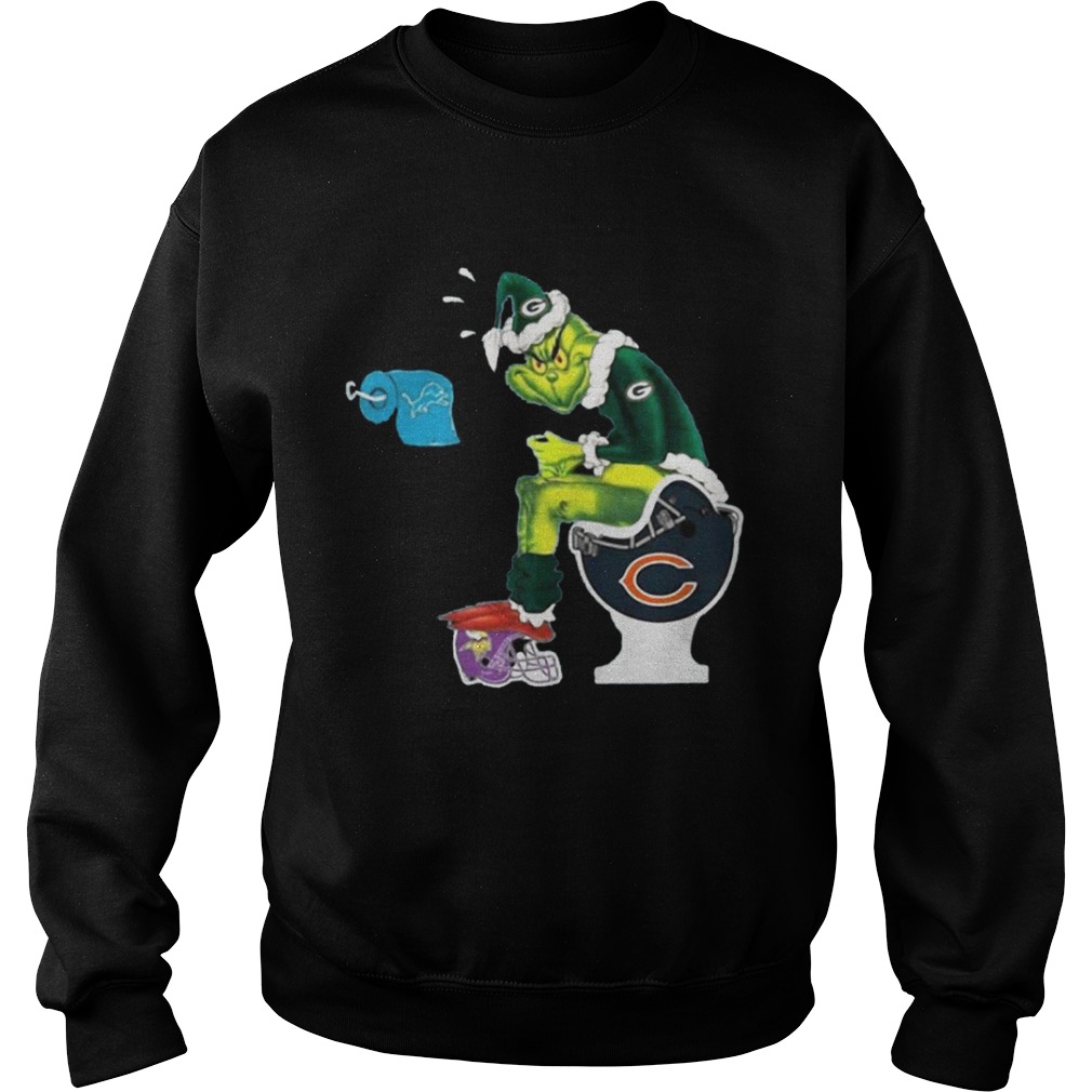Green Bay Packers Grinch santa toilet shirt Green Bay Packers Grinch santa toilet shirt