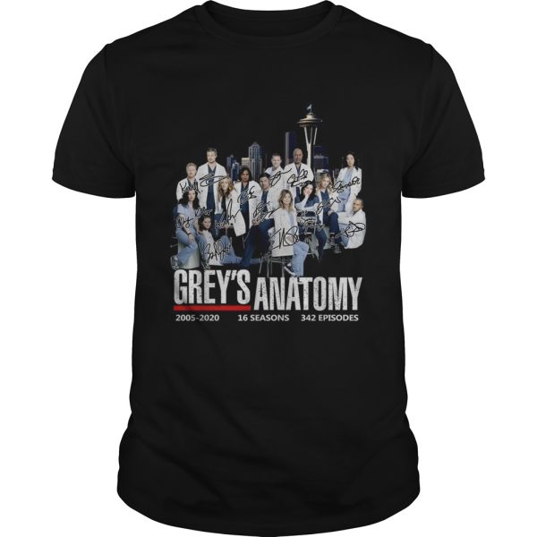 Greys anatomy 2005 2020 16 seasons 342 episodes signature shirt