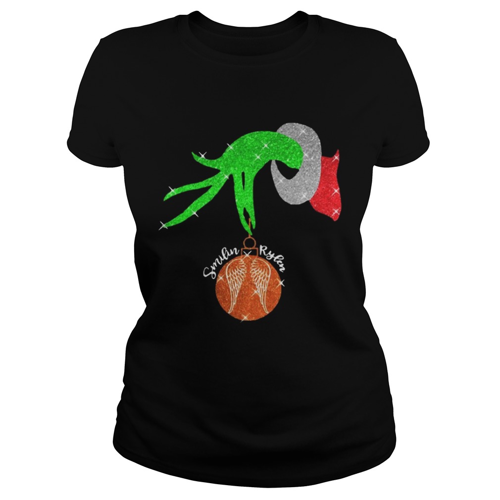 Grinch Hand Holding Ornament Smilin Rylean Shirt Grinch Hand Holding Ornament Smilin Rylean Shirt