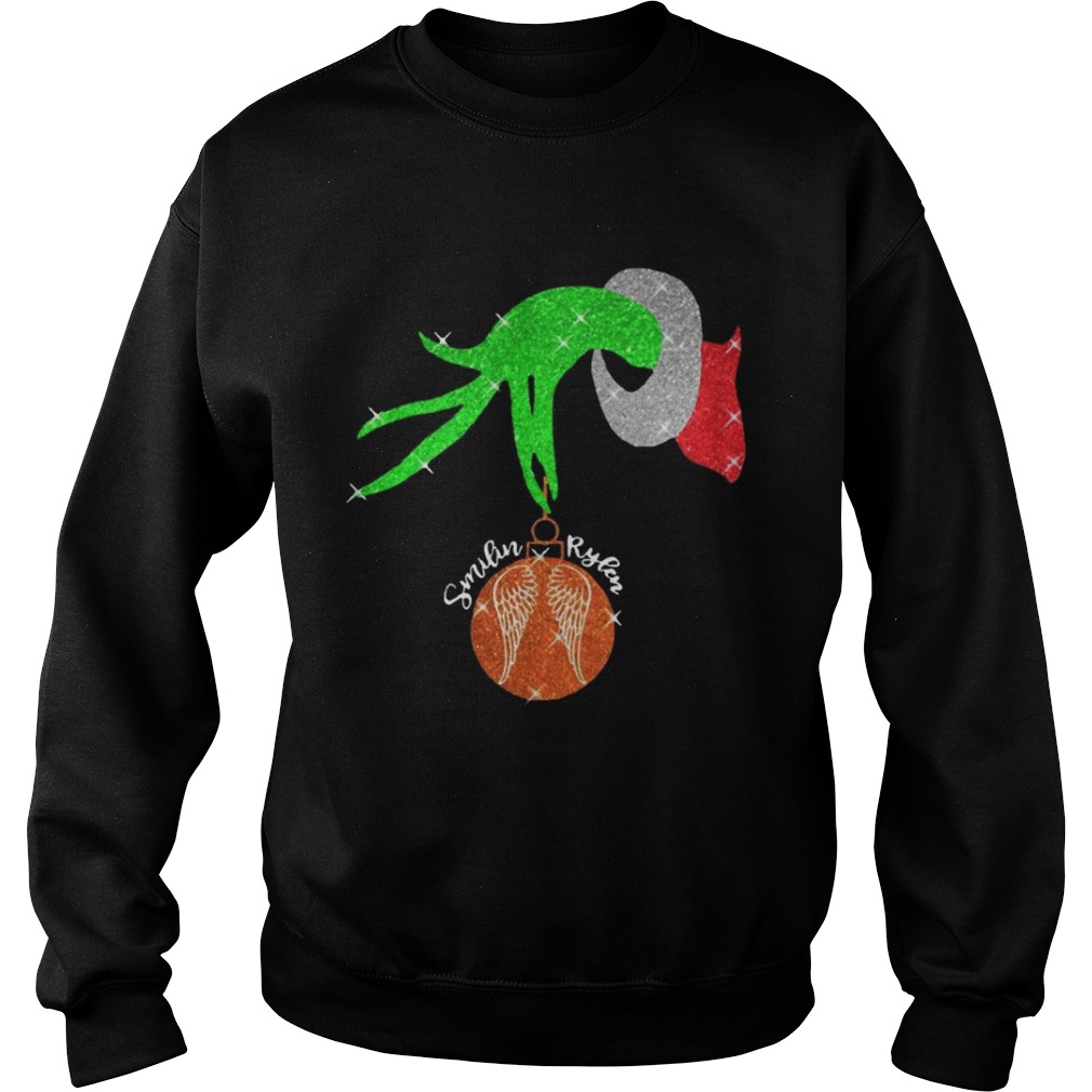 Grinch Hand Holding Ornament Smilin Rylean Shirt Grinch Hand Holding Ornament Smilin Rylean Shirt