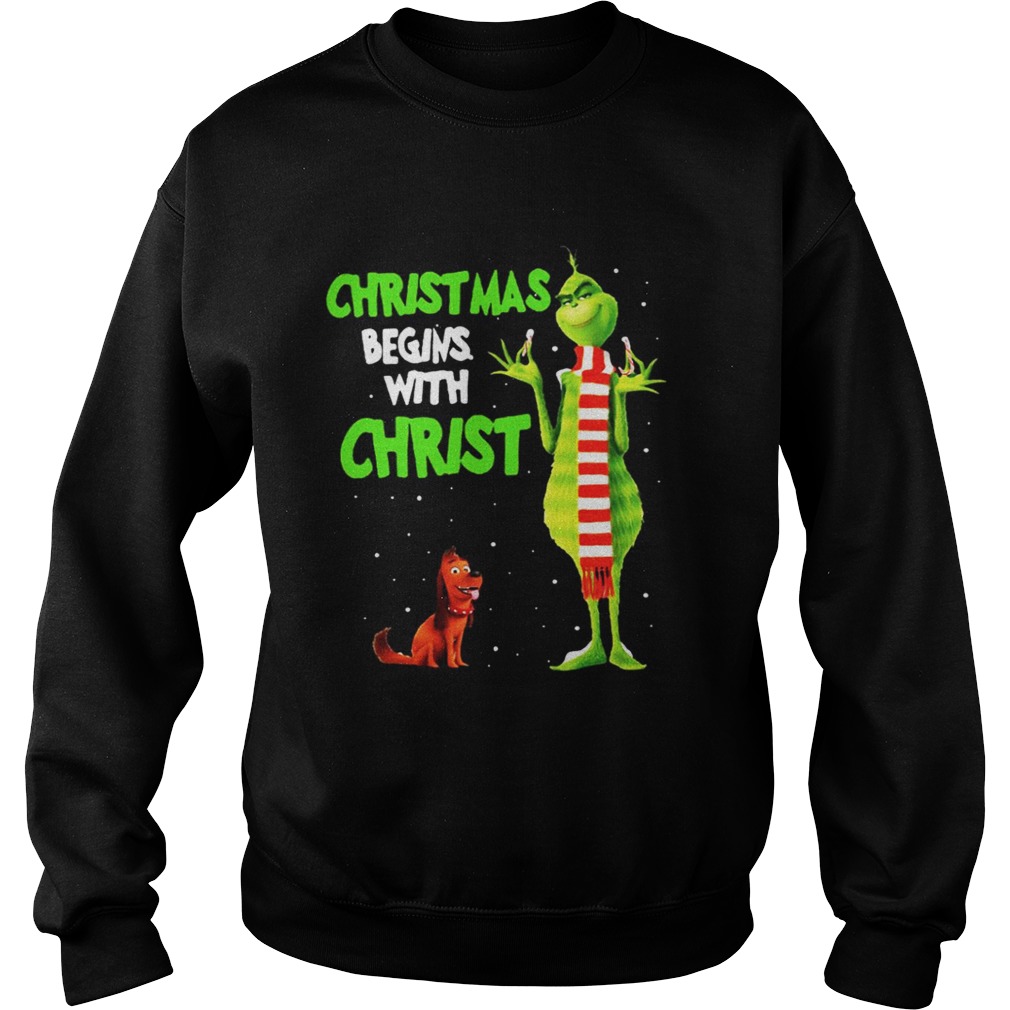 Grinch and Max christmas begins with christ shirt Grinch and Max christmas begins with christ shirt