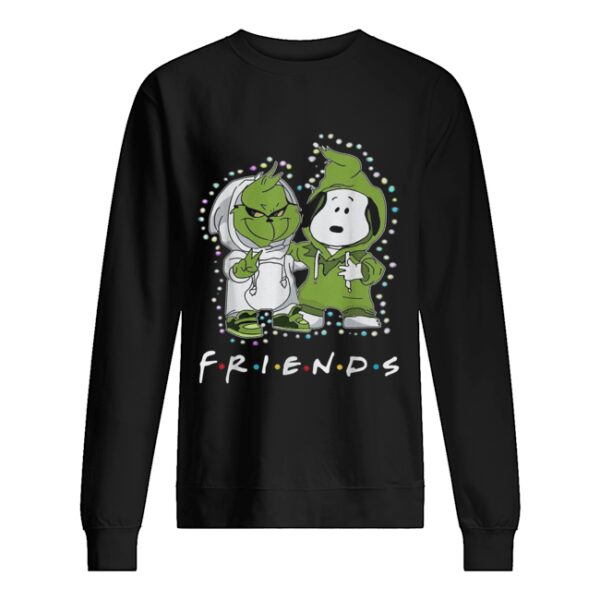 Grinch and Snoopy friends tv show Christmas shirt