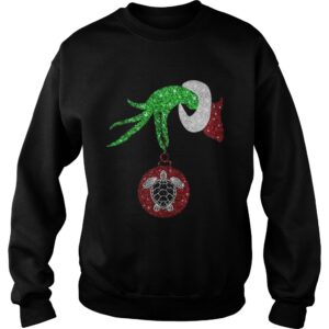 Grinch hand holding turtle ornament shirt 3
