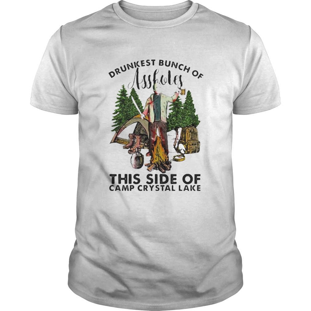 Halloween jason voorhees drunkest bunch of assholes this side of camp crystal lake shirt Halloween jason voorhees drunkest bunch of assholes this side of camp crystal lake shirt