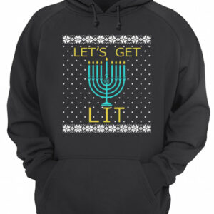 Hanukkah Lets Get Lit Christmas Sweater shirt 3