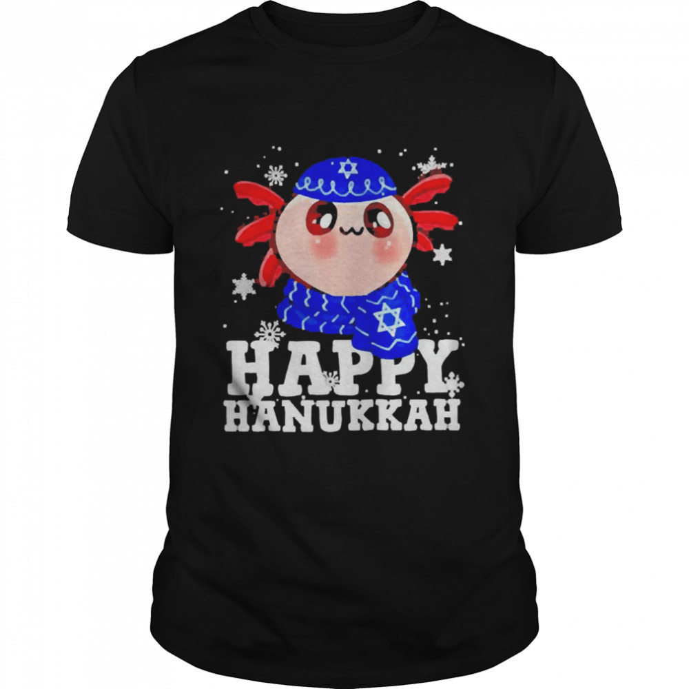 Happy Hanukkah Axolotl Kawaii Sweater T-shirt Happy Hanukkah Axolotl Kawaii Sweater T-shirt