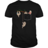 Happy Sloth Family In Pocket shirt