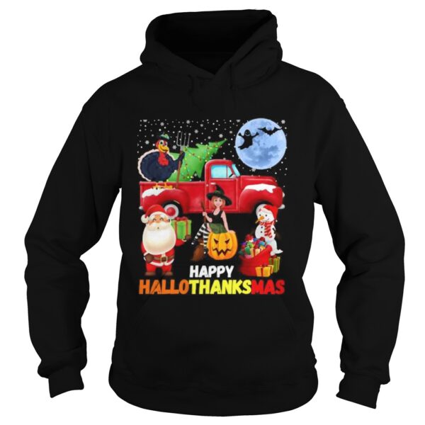 Happy hallothanksmas halloween thanksgiving christmas shirt
