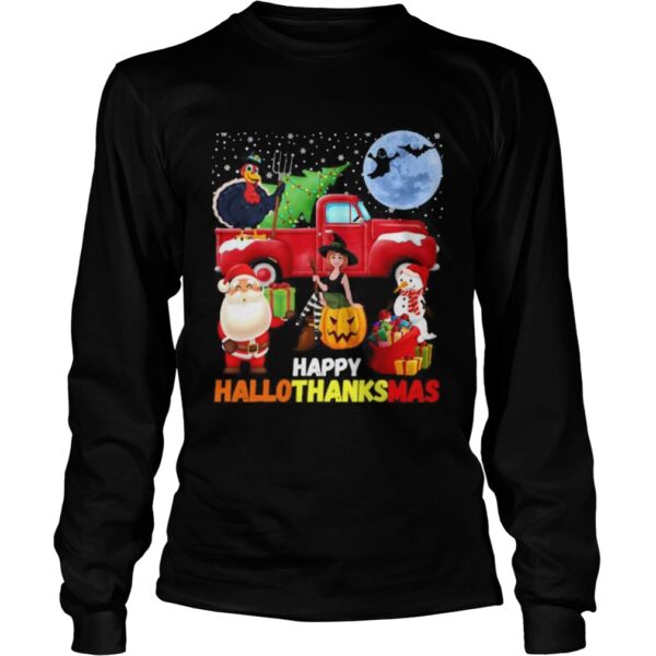 Happy hallothanksmas halloween thanksgiving christmas shirt