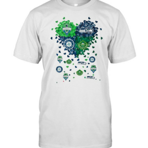 Heart Seattle Sounders Fc Seattle Seahawks Seattle Mariners And Seattle Storm Love shirt
