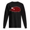 Hedgehog Christmas Buffalo Plaid Pajamas shirt