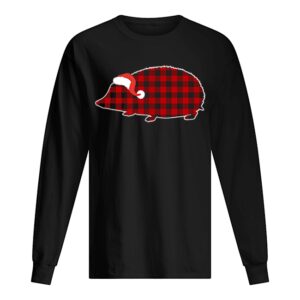 Hedgehog Christmas Buffalo Plaid Pajamas shirt