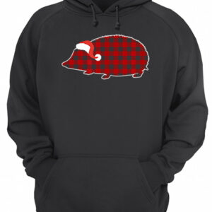 Hedgehog Christmas Buffalo Plaid Pajamas shirt 3