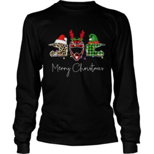 Helmets Leopard Plaid Printed Merry Christmas shirt